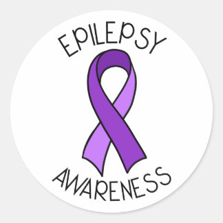 Epilepsy Awareness Ribbon Support Ronde Sticker