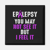 Epilepsy Awareness See Epileptic Warrior Survivor Magneet (Voorkant)