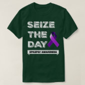 Epilepsy Awareness , Seize the Day, November, Purp T-shirt (Design voorkant)