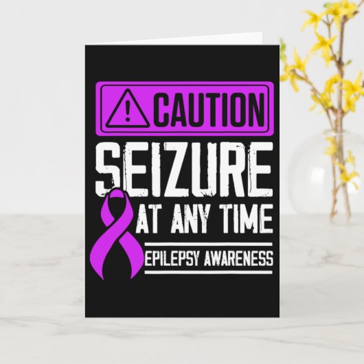Epilepsy Awareness Seizure Epileptic Warrior Survi Kaart (Gele Bloem)