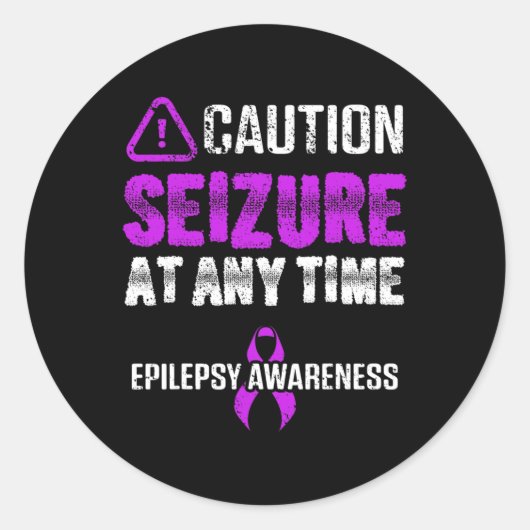 Epilepsy Awareness Seizure Epileptic Warrior Survi Ronde Sticker (Voorkant)