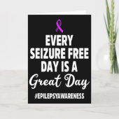 Epilepsy Awareness Seizure Free Epileptic Warrior  Kaart (Voorkant)