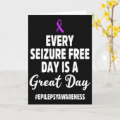 Epilepsy Awareness Seizure Free Epileptic Warrior  Kaart (Gele Bloem)