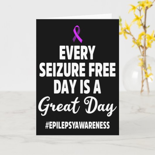 Epilepsy Awareness Seizure Free Epileptic Warrior  Kaart (Gele Bloem)