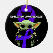 Epilepsy Awareness Shirt Keramisch Ornament (Voorkant)