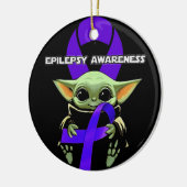 Epilepsy Awareness Shirt Keramisch Ornament (Links)