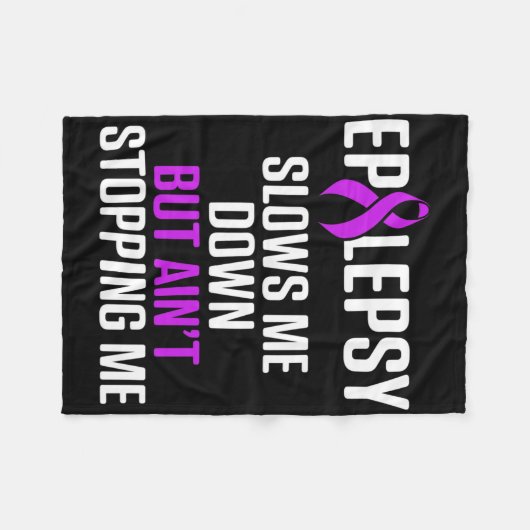 Epilepsy Awareness Slows Me Epileptic Warrior Surv Fleece Deken (Voorkant (Horizontaal))