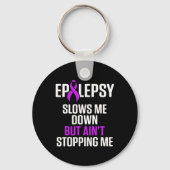 Epilepsy Awareness Slows Me Epileptic Warrior Surv Sleutelhanger (Voorkant)