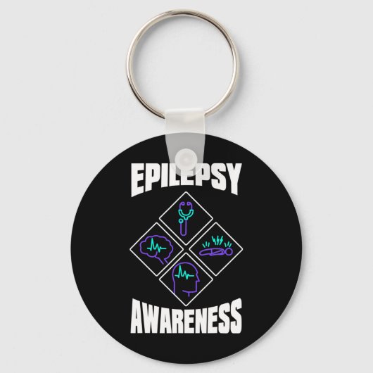 Epilepsy Awareness Specialize Epileptic Warrior Su Sleutelhanger (Voorkant)