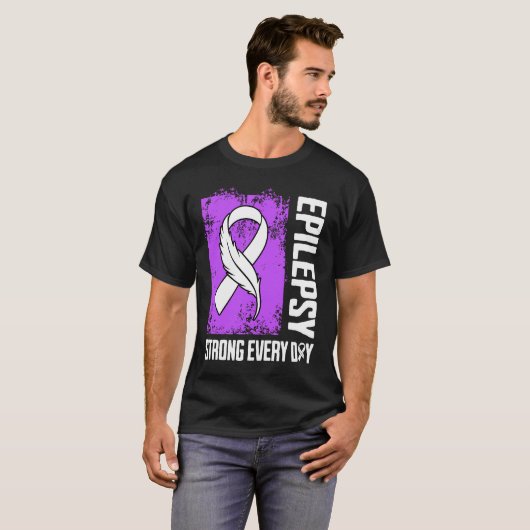Epilepsy Awareness Strong Every Day T-shirt (Voorkant volledig)