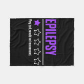 Epilepsy Awareness Succeed Epileptic Warrior Survi Fleece Deken (Voorkant (Horizontaal))