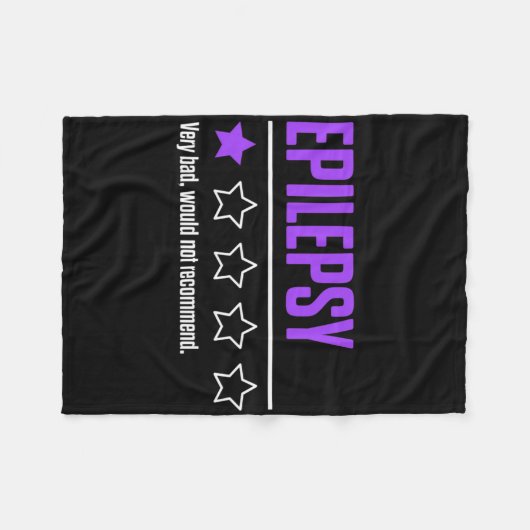 Epilepsy Awareness Succeed Epileptic Warrior Survi Fleece Deken (Voorkant (Horizontaal))