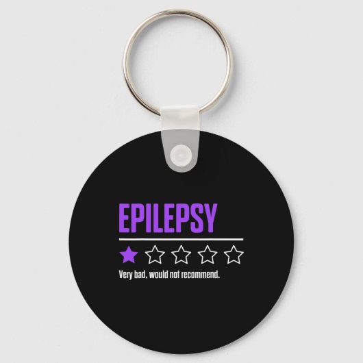 Epilepsy Awareness Succeed Epileptic Warrior Survi Sleutelhanger (Voorkant)