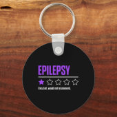 Epilepsy Awareness Succeed Epileptic Warrior Survi Sleutelhanger (Voorkant)