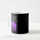 Epilepsy Awareness Sunflower Elephant Be Kind  Koffiemok (Voorkant links)