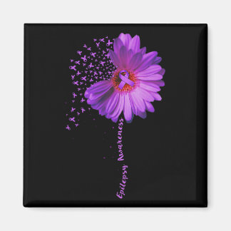 Epilepsy Awareness Sunflower Ribbon Gift Magneet
