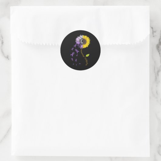 Epilepsy Awareness Sunflower  Ronde Sticker (Tas)
