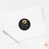 Epilepsy Awareness Sunflower  Ronde Sticker (Envelop)