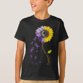 Epilepsy Awareness Sunflower  T-shirt (Voorkant)