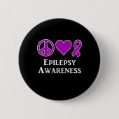 Epilepsy Awareness Support Awareness Tee  Ronde Button 5,7 Cm (Voorkant)