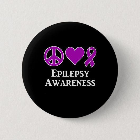 Epilepsy Awareness Support Awareness Tee Ronde Button 5,7 Cm (Voorkant)