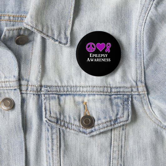 Epilepsy Awareness Support Awareness Tee Ronde Button 5,7 Cm (In situ)