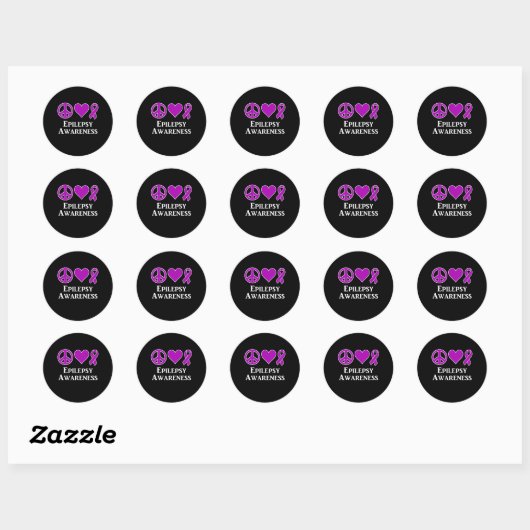 Epilepsy Awareness Support Awareness Tee  Ronde Sticker (Vel)