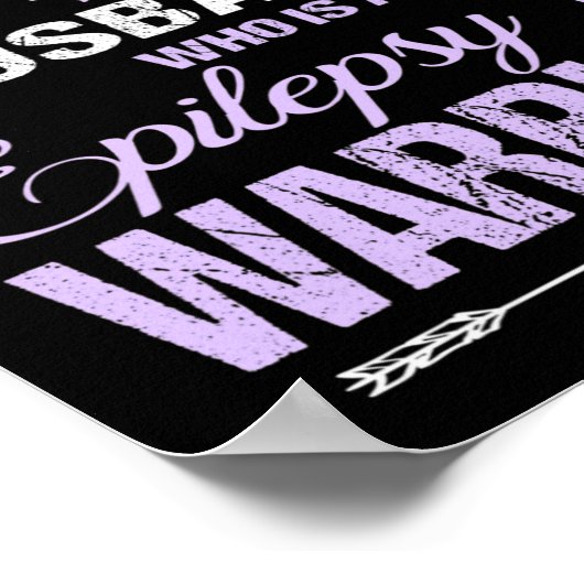 Epilepsy Awareness Support Husbynd Warrior Walk Ru Poster (Hoek)