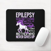 Epilepsy Awareness Unicorn Purple Ribbon Seizure D Muismat (Met muis)