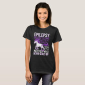 Epilepsy Awareness Unicorn Purple Ribbon Seizure D T-shirt (Voorkant volledig)