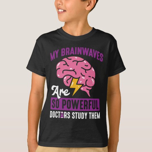 Epilepsy Awareness Unique Brain Disease Support T-shirt (Voorkant)