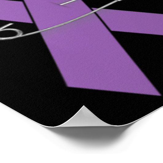 Epilepsy Awareness Walk Supporter Ribbon  Poster (Hoek)