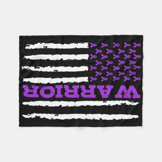 Epilepsy Awareness Warrior  Fleece Deken (Voorkant (Horizontaal))