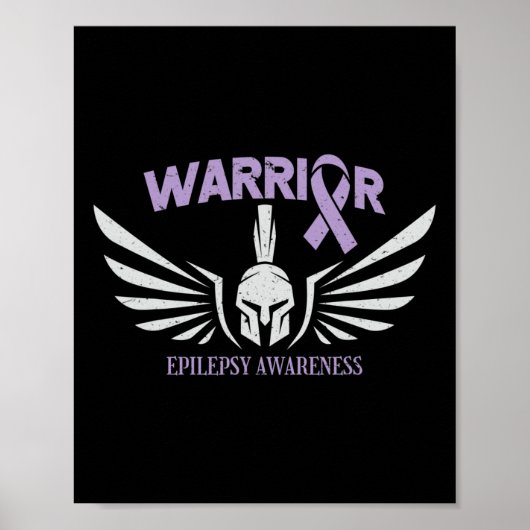 Epilepsy Awareness Warrior Ribbon  Poster (Voorkant)