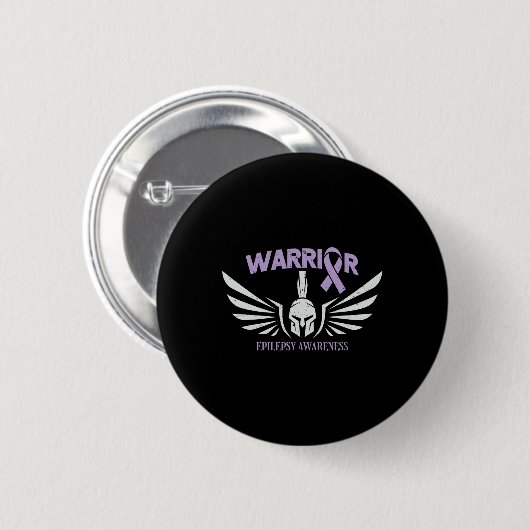 Epilepsy Awareness Warrior Ribbon Ronde Button 5,7 Cm (Voorkant /achterkant)