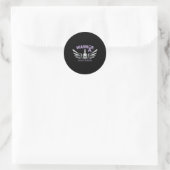 Epilepsy Awareness Warrior Ribbon Ronde Sticker (Tas)