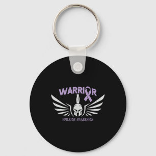 Epilepsy Awareness Warrior Ribbon Sleutelhanger