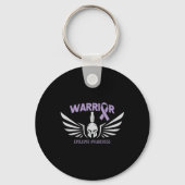 Epilepsy Awareness Warrior Ribbon Sleutelhanger (Voorkant)