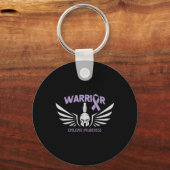 Epilepsy Awareness Warrior Ribbon Sleutelhanger (Voorkant)
