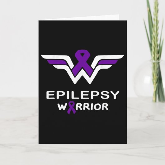 Epilepsy Awareness Warrior Support Survivor Purple Kaart (Voorkant)