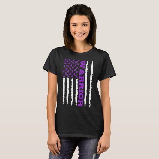 Epilepsy Awareness Warrior T-shirt (Voorkant volledig)