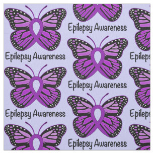 Epilepsy Awareness with Butterfly Ribbon Stof