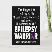 Epilepsy Awareness Write It Epileptic Warrior Surv Kaart (Voorkant)