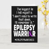 Epilepsy Awareness Write It Epileptic Warrior Surv Kaart (Gele Bloem)