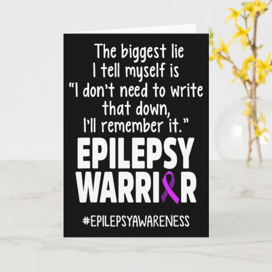 Epilepsy Awareness Write It Epileptic Warrior Surv Kaart (Gele Bloem)
