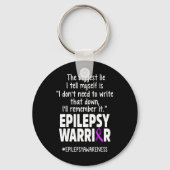 Epilepsy Awareness Write It Epileptic Warrior Surv Sleutelhanger (Voorkant)