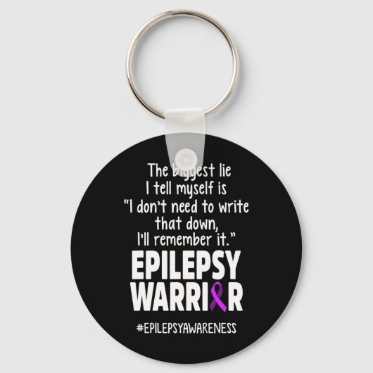 Epilepsy Awareness Write It Epileptic Warrior Surv Sleutelhanger (Voorkant)