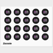 Epilepsy Awarness American Flag Purple Ribbon  Ronde Sticker (Vel)