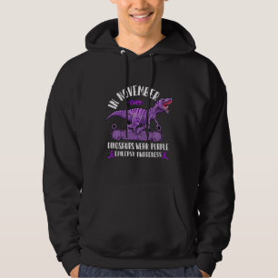 Epilepsy Bewust November Dinosaurs Paars Hoodie