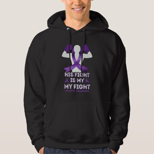 Epilepsy Bewust zijn gevecht is mijn strijkstaart Hoodie (Voorkant)